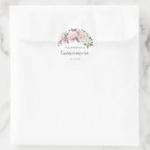 Blush Pink Rose Bloemen Quinceanera Envelope Seal Ronde Sticker (Tas)