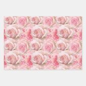 Blush Pink Rose Butterfly Birthday Inpakpapier Vel (Voorkant 3)