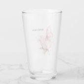 Blush Pink Rose Butterfly Glas (Achterkant)