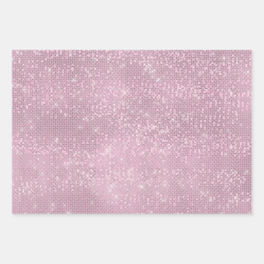 Blush Pink Rose Butterfly Sparkle Birthday Inpakpapier Vel (Voorkant 2)
