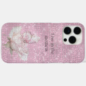 Blush Pink Rose Butterfly Sparkle  Case-Mate iPhone Case (Achterkant (horizontaal))
