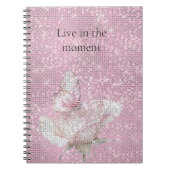 Blush Pink Rose Butterfly Sparkle Notitieboek (Voorkant)