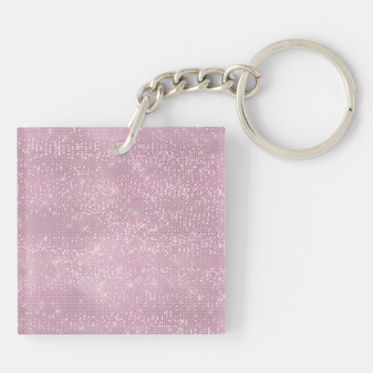 Blush Pink Rose Butterfly Sparkle Sleutelhanger (Achterkant)