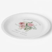 Blush Pink Rose Celebration of Life Papieren Bordje (Gekanteld)