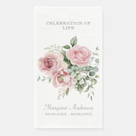 Blush Pink Rose Celebration of Life Servet