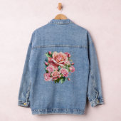 Blush Pink Rose Denim Jacket (Hangar)