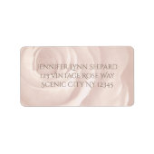 Blush Pink Rose Eenvoudige elegante bruiloft Etiket (Voorkant)