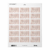 Blush Pink Rose Eenvoudige elegante bruiloft Etiket (Full Sheet)