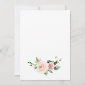 Blush Pink Rose Elegant Baby shower Kaart (Achterkant)