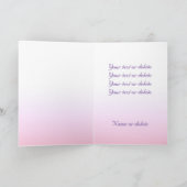 Blush Pink Rose Elegant Script Boho Happy Birthday Kaart (Binnen)