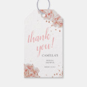 Blush Pink Rose Elegant Vrijgezellenfeest Gift Lab Cadeaulabel (Voorkant)