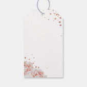 Blush Pink Rose Elegant Vrijgezellenfeest Gift Lab Cadeaulabel (Achterkant)