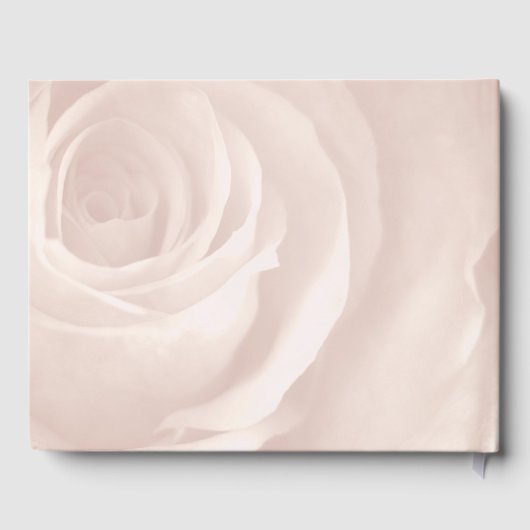 Blush Pink Rose elegante bruiloft gasten herinneri Gastenboek (Achterkant)