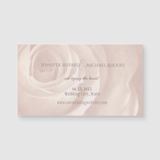 Blush Pink Rose Elegante Bruiloft Save The Date (Voorkant)