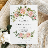 Blush Pink Rose Floral Arch Vrijgezellenfeest Kaart