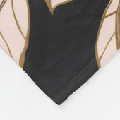 Blush Pink Rose Floral Fleece Blanket (Hoek)