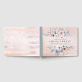 Blush Pink Rose Floral gepersonaliseerd Gastenboek (Volledig)