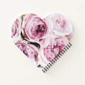 Blush Pink Rose Floral Heart Elegant Spiral Notebo Notitieboek (Achterkant)