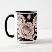 Blush Pink Rose Floral Mug Mok (Links)