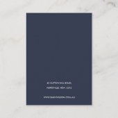 BLUSH PINK ROSE FLORAL WATERVERF KETTING DISPLAY VISITEKAARTJE (Achterkant)