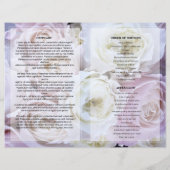 Blush Pink Rose Funeral Program template (Achterkant)