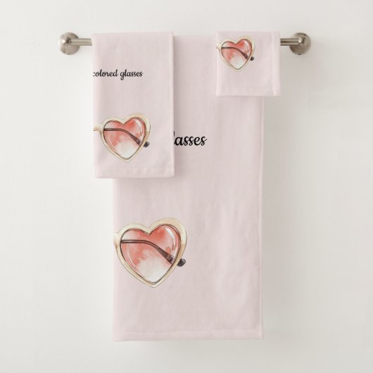 Blush Pink Rose Gekleurde Zonnebril Bad Handdoek (Insitu)
