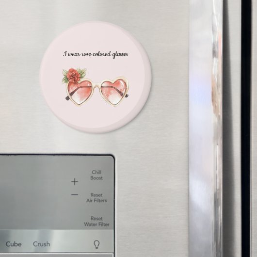 Blush Pink Rose Gekleurde Zonnebril Magneet (Insitu (Koelkast))