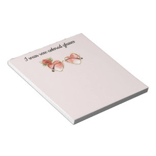 Blush Pink Rose Gekleurde Zonnebril Notitieblok
