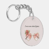 Blush Pink Rose Gekleurde Zonnebril Sleutelhanger (Voorkant Links)