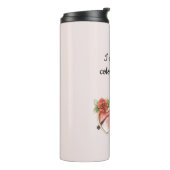 Blush Pink Rose Gekleurde Zonnebril Thermosbeker (Gedraaid links)