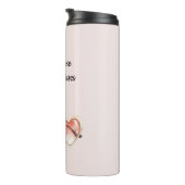 Blush Pink Rose Gekleurde Zonnebril Thermosbeker (Geroteerd rechts)