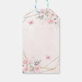 Blush Pink Rose Geometrische Quinceañera Dank U Cadeaulabel (Achterkant)