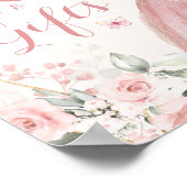 Blush Pink Rose Geometrische Quinceañera Kaarten C Poster (Hoek)