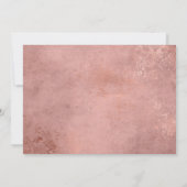 Blush Pink Rose Gold Afstuderen aangekondigd Kaart (Achterkant)