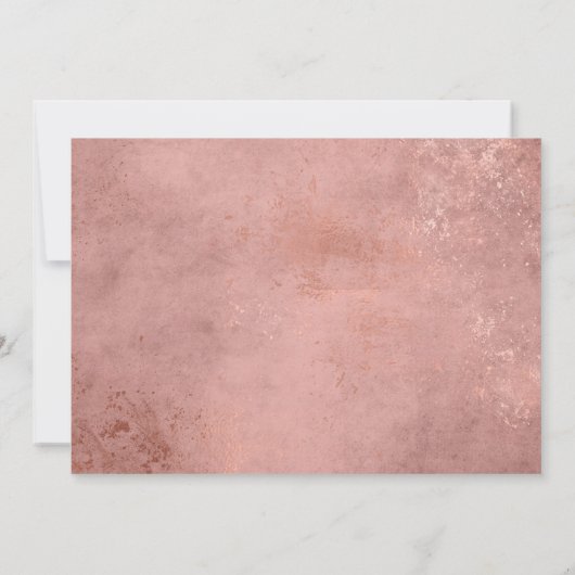 Blush Pink Rose Gold Afstuderen aangekondigd Kaart (Achterkant)