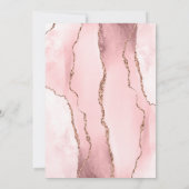 Blush Pink Rose Gold Agate Save the Date Card (Achterkant)