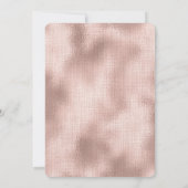  Blush Pink Rose Gold Baby shower Kaart (Achterkant)