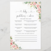 Blush Pink Rose Gold Baby shower voorspellingen Ka (Voorkant)