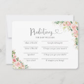 Blush Pink Rose Gold Baby shower voorspellingen Ka Kaart (Voorkant)
