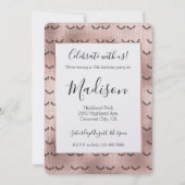 Blush Pink Rose Gold Black Wimpers Kaart (Voorkant)