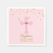 Blush Pink Rose Gold Confetti DOOP DOOP Servetten (Voorkant)