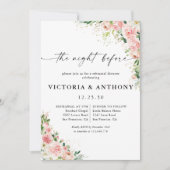 Blush Pink Rose Gold de avond voor de uitnodiging (Voorkant)