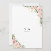 Blush Pink Rose Gold de avond voor de uitnodiging (Achterkant)