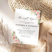 Blush Pink Rose Gold de avond voor de uitnodiging