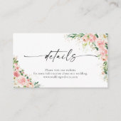 Blush Pink Rose Gold Details Behuizing Kaart (Voorkant)