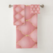Blush Pink Rose Gold Diamond Getufte Badhanddoek S Bad Handdoek (Insitu)