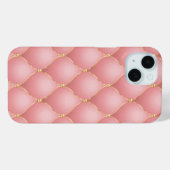 Blush Pink Rose Gold Diamond Getufte iPhone Case (Achterkant (horizontaal))