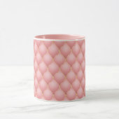 Blush Pink Rose Gold Diamond Tufted Coffes Mug Mok (Midden)