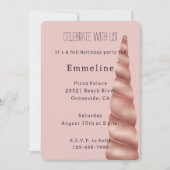 Blush Pink Rose Gold Eenhoorn Verjaardag Kaart (Voorkant)