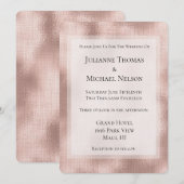 Blush Pink Rose Gold gepersonaliseerde bruiloft Kaart (Voorkant / Achterkant)